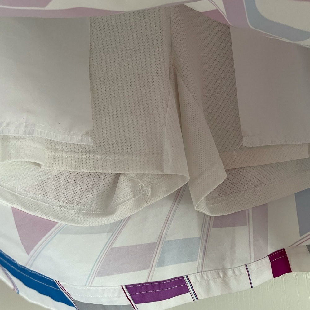 Adidas Cimacool Golf Skort Geometric Design Size 2 - Picture 3 of 9